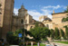 valencia: plaza de la reina mit miguelete-glockenturm (links) und kathedrale (hinten) (27.08.02)